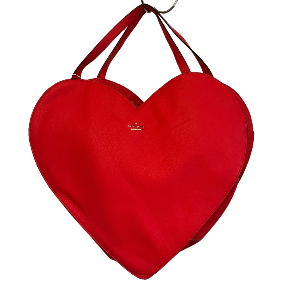 KATE SPADE NEWY YORK Love Birds Heart Tote Bag Red